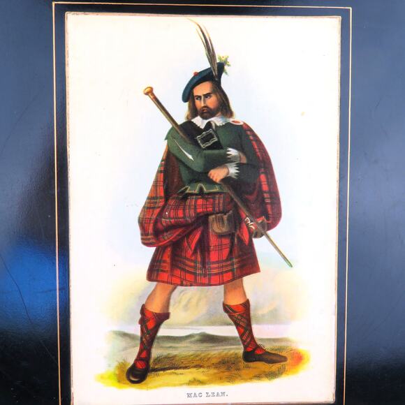 Vtg Lady Clare Scottish Clan Mini Placemats Set of 4 Felt Back Made in England - Picture 11 of 15